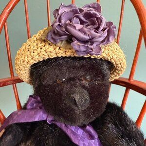 Black Gorilla Boyds Bears Viola Magillacuddy #91351 Tags  Crochet Hat 9"